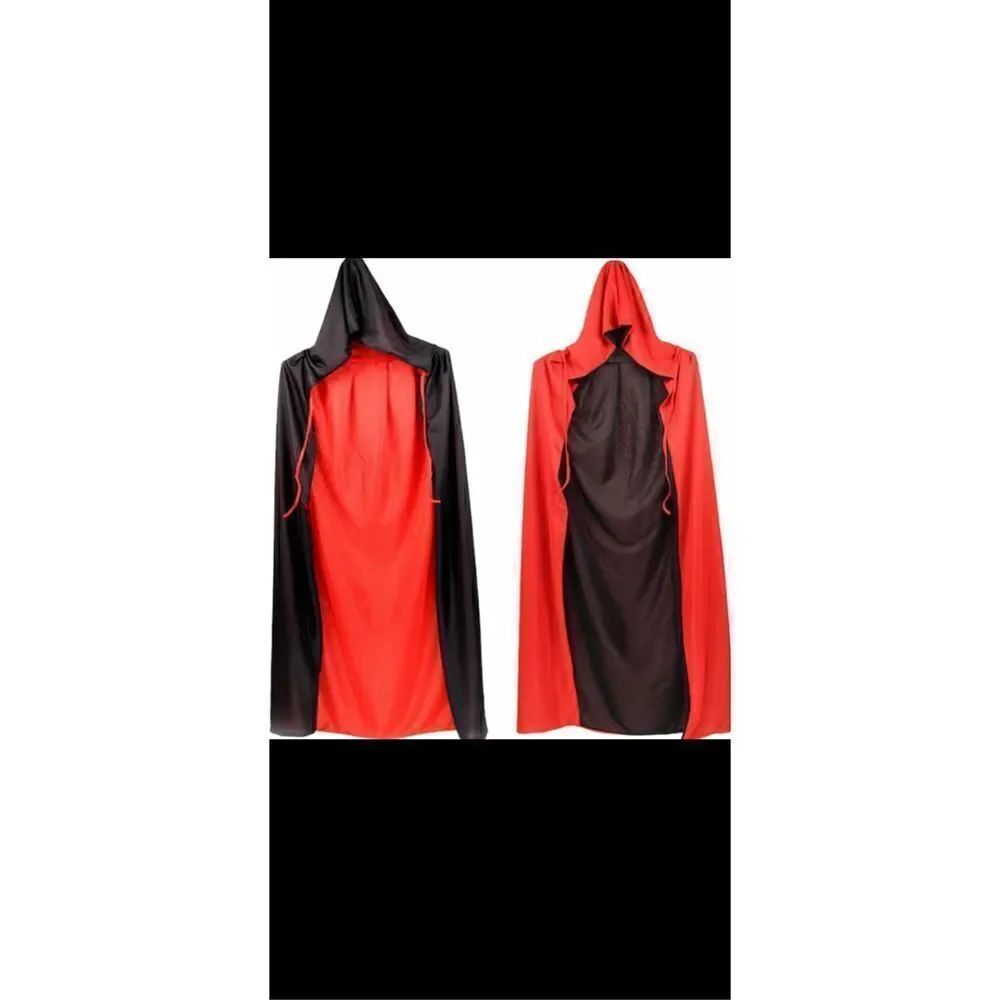 One piece 47.24 inches long fits most double sided cloak double layer with hood,